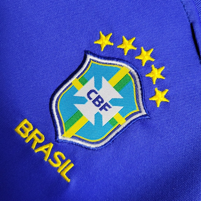 Kit Infantil Brasil Copa de 2022 Torcedor Nike - Camisa Azul + Short Branco