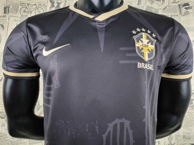 Camisa Seleção Brasileira Preta 2022 Nike (Malha Tailandesa 1.1)