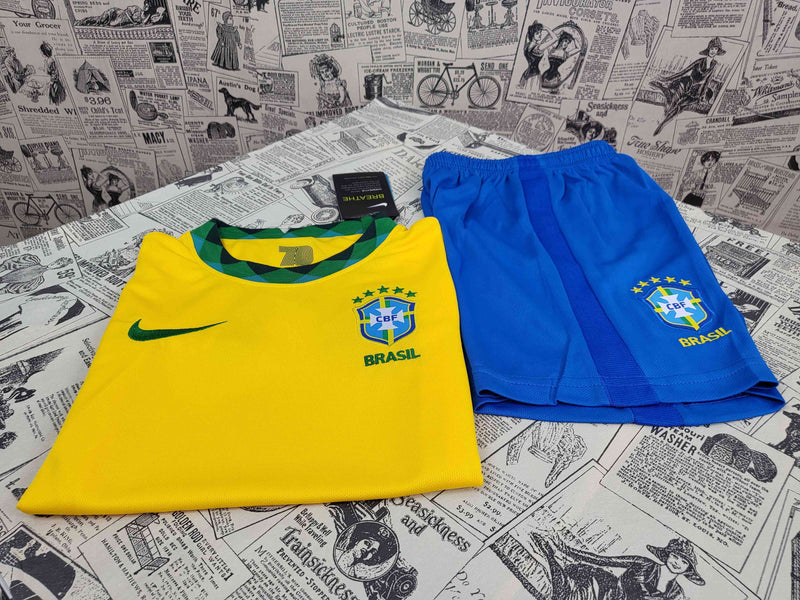 kit Camisa Seleção Brasileira Infantil 2020/2021 Uniforme 1