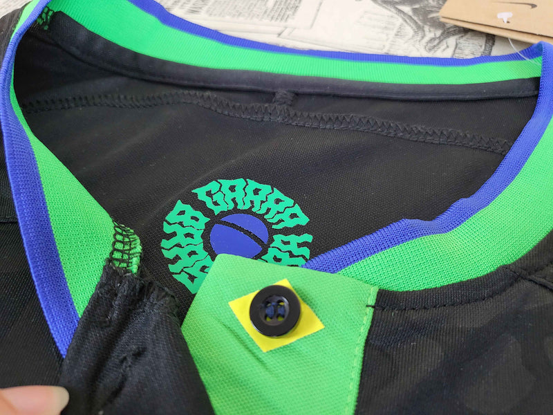 Camisa Brasil - Preta logo Verde