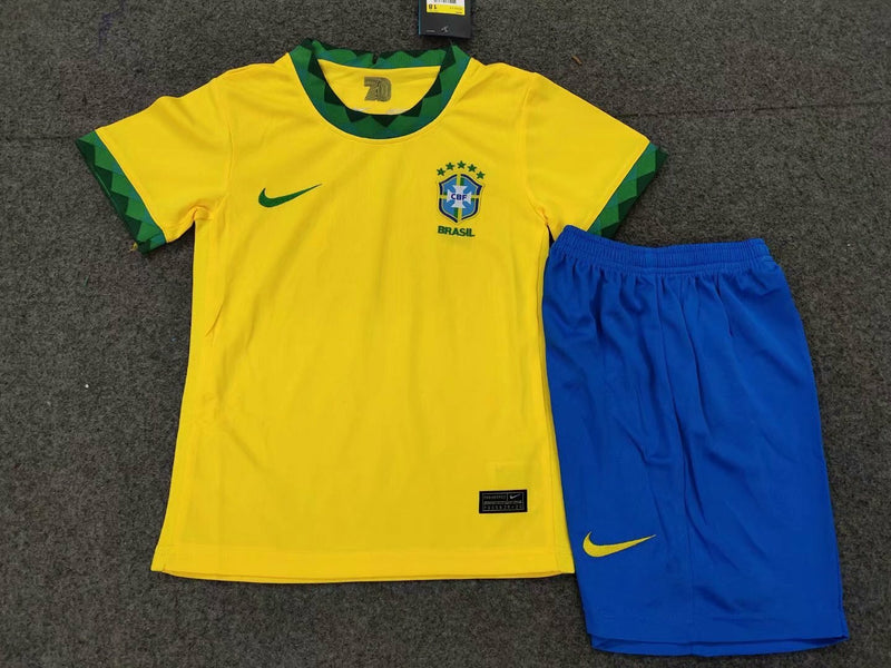 kit Camisa Seleção Brasileira Infantil 2020/2021 Uniforme 1