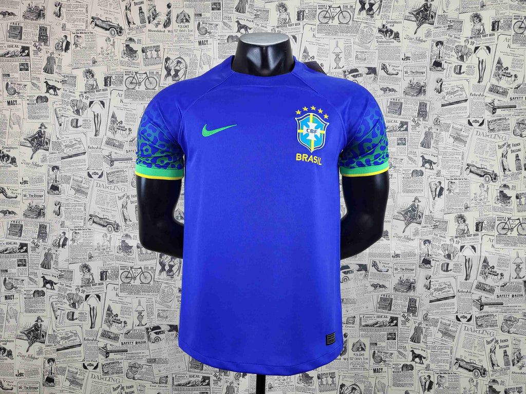 Camiseta Nike Brasil II 2022/23 Supporter Masculino - Azul (Malha Tail