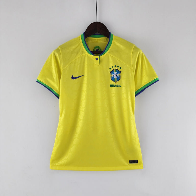 Camisa Nike Brasil Torcedora Pro Feminina - Amarelo Copa do Mundo