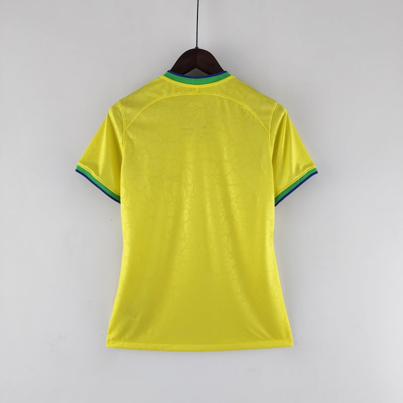 Camisa Nike Brasil Torcedora Pro Feminina - Amarelo Copa do Mundo