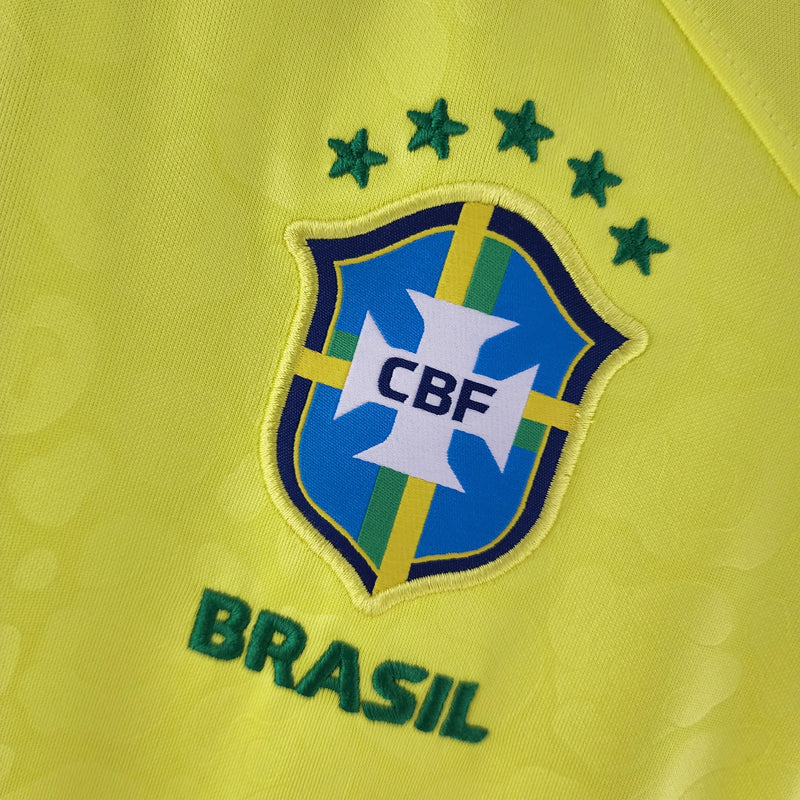 Camisa Nike Brasil Torcedora Pro Feminina - Amarelo Copa do Mundo